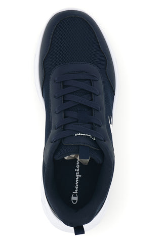 Sneakers blu con tomaia traforata e suola bianca Champion Fuze Low Cut Shoe