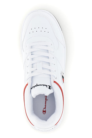 Weiße Sneaker mit roten Details Champion RD18 Low B GS