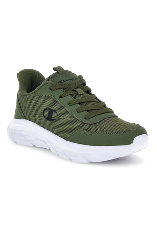 Militärgrüne Sneaker aus Mesh Champion Fuze U GS Low Cut