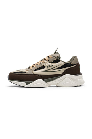 Beige- und braune Sneaker mit klobiger Sohle von Fila Recade
