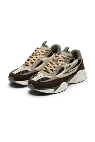 Beige- und braune Sneaker mit klobiger Sohle von Fila Recade