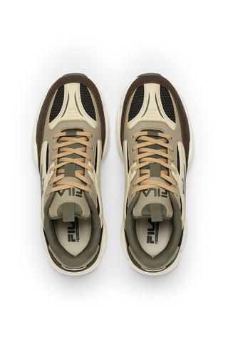 Beige- und braune Sneaker mit klobiger Sohle von Fila Recade