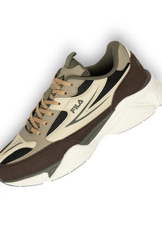 Beige- und braune Sneaker mit klobiger Sohle von Fila Recade