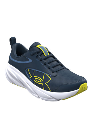Scarpe da running blu navy con dettagli giallo lime Under armour Bgs Surge 5