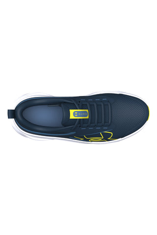Scarpe da running blu navy con dettagli giallo lime Under armour Bgs Surge 5
