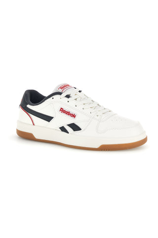 Sneakers bianche con dettagli blu e rossi Reebok Match Prime V2