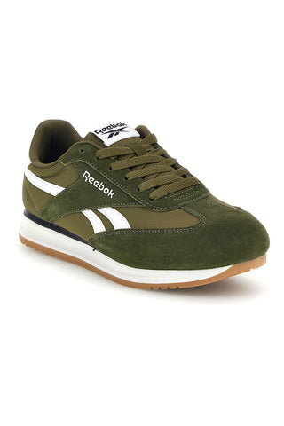 Sneakers verdi con bande laterali bianche e suola bicolore Reebok World 70