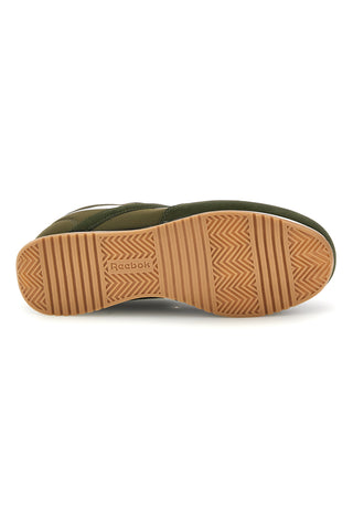 Sneakers verdi con bande laterali bianche e suola bicolore Reebok World 70