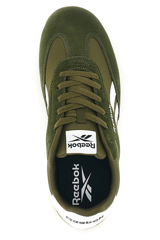 Sneakers verdi con bande laterali bianche e suola bicolore Reebok World 70