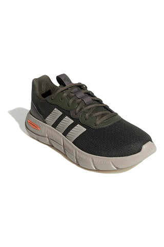 Sneakers verde oliva in mesh con Cloudfoam e Arch Rise a pianta larga Adidas Cloudfoam Flex-Laces
