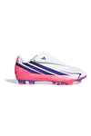 Scarpa da Calcio Bianca Rosa e Blu con Chiusura a Strappo Adidas F50 Hyperfast Club Vel FG