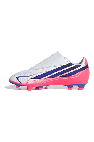 Scarpa da Calcio Bianca Rosa e Blu con Chiusura a Strappo Adidas F50 Hyperfast Club Vel FG