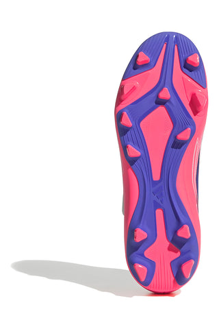 Scarpa da Calcio Bianca Rosa e Blu con Chiusura a Strappo Adidas F50 Hyperfast Club Vel FG
