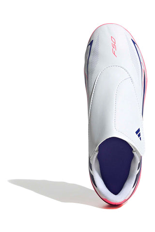 Scarpa da Calcio Bianca Rosa e Blu con Chiusura a Strappo Adidas F50 Hyperfast Club Vel FG