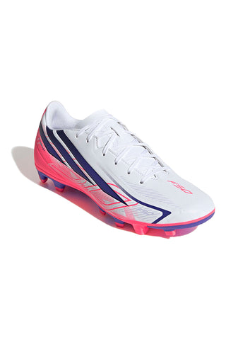 Scarpe da calcio bianche fucsia Adidas Hyperfast Club Fg/mG