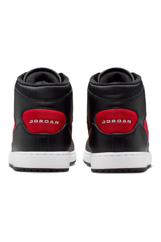 Schwarze und rote Nike Jordan Access Court Mid Sneaker mit mittlerem Schaft