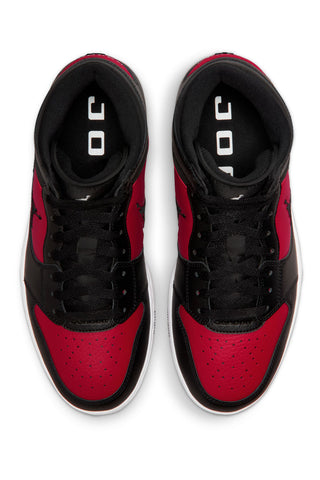 Schwarze und rote Nike Jordan Access Court Mid Sneaker mit mittlerem Schaft