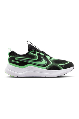 Schwarze und grüne Nike Cosmic Runner Sneaker