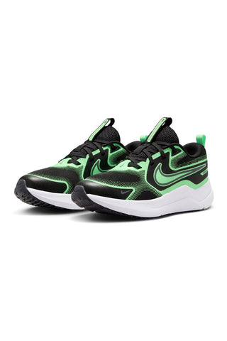 Schwarze und grüne Nike Cosmic Runner Sneaker