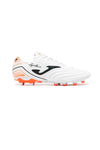 Scarpe da calcio bianche con dettagli neri e arancioni Joma AGUW2632FG