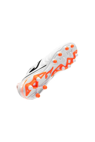 Scarpe da calcio bianche con dettagli neri e arancioni Joma AGUW2632FG