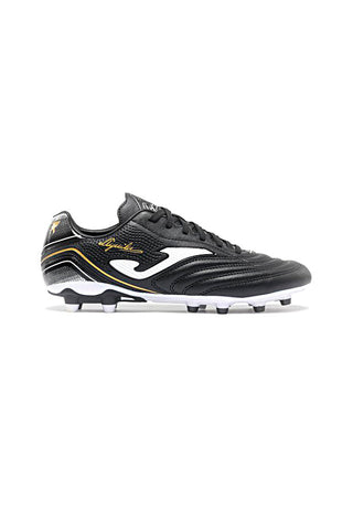 Scarpe da calcio nere con dettagli bianchi e oro Joma AGUW2601FG