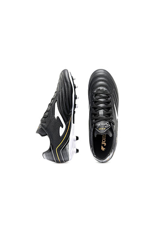 Scarpe da calcio nere con dettagli bianchi e oro Joma AGUW2601FG
