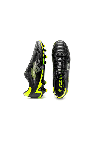 Scarpe da calcio nere con dettagli giallo fluo Joma TOLW2601FG