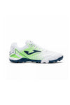 Scarpe da calcetto bianche con dettagli verde lime e blu navy Joma MAXW2602TF