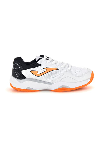 Scarpe tennis e padel bianche con dettagli arancione fluo Joma JMATW2602C