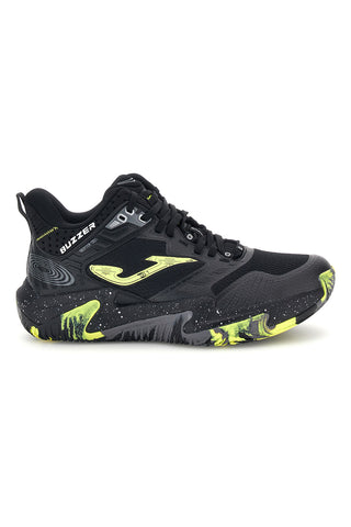 Scarpe da basket nere con dettagli giallo fluo Joma BKBUZZW2601