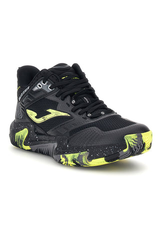 Scarpe da basket nere con dettagli giallo fluo Joma BKBUZZW2601