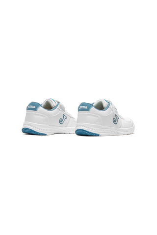 Sneakers bianche con dettagli azzurri e chiusura a strappo Joma WHARW2605