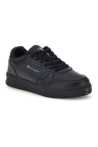 Schwarze Low-Top-Sneaker mit seitlichem Logo Champion Newman