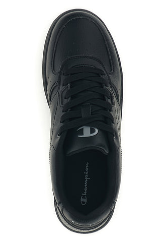 Schwarze Low-Top-Sneaker mit seitlichem Logo Champion Newman