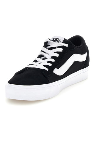 Sneakers nere in tela con banda laterale bianca Vans Vero Vs