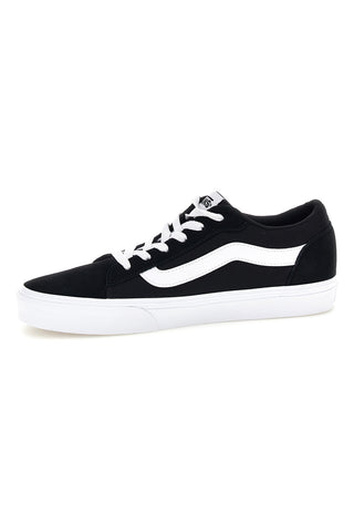 Sneakers nere in tela con banda laterale bianca Vans Vero Vs