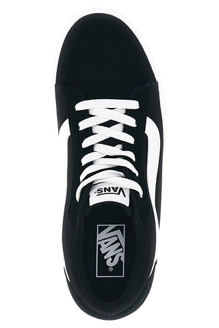 Sneakers nere in tela con banda laterale bianca Vans Vero Vs