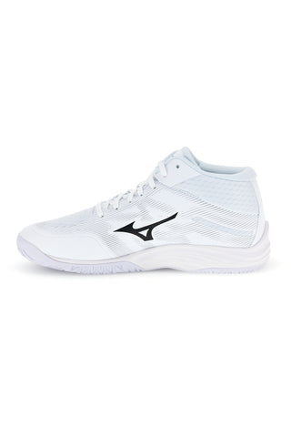 Weiße Volleyballschuhe mit hohem Schaft und Mesh-Obermaterial: Mizuno Lightning Select Mid