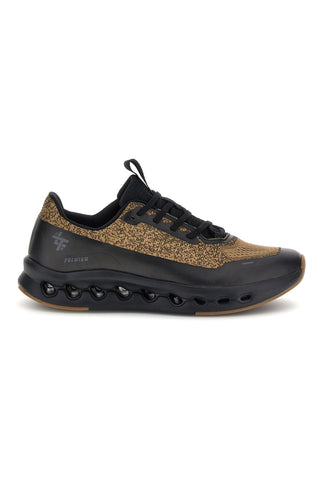 Schwarze Sneaker mit braunen Details 2t2l Premium YH25231