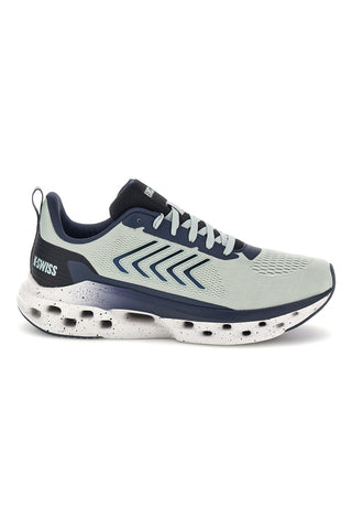 Sneakers grigie e blu in tessuto mesh con suola ammortizzata K-swiss Melrose Tubes Lite