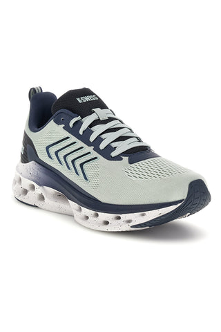 Sneakers grigie e blu in tessuto mesh con suola ammortizzata K-swiss Melrose Tubes Lite