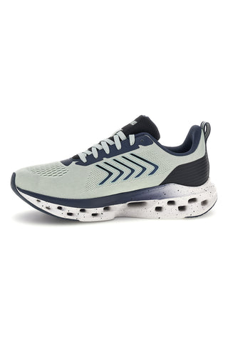 Sneakers grigie e blu in tessuto mesh con suola ammortizzata K-swiss Melrose Tubes Lite