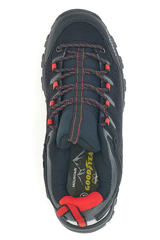 Schwarze Trekkingschuhe mit roten Details Goodyear 41029