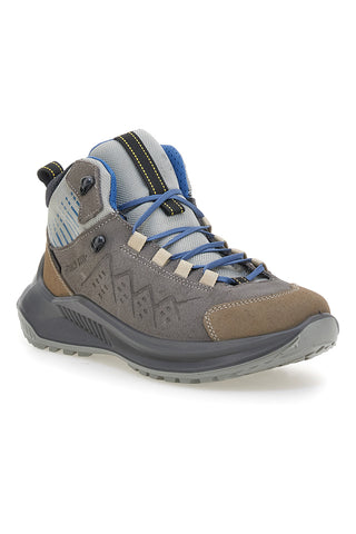 Scarponcini da trekking grigi waterproof con dettagli blu Track down 15503S48T