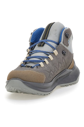 Scarponcini da trekking grigi waterproof con dettagli blu Track down 15503S48T