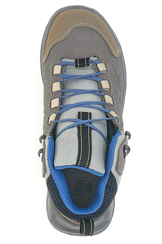 Track Down 15503S48T Wasserdichte graue Wanderschuhe mit blauen Details