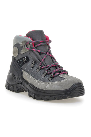 Scarponcini da trekking grigi con dettagli fucsia e suola carrarmato Track down 13342S41