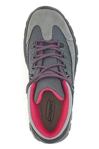 Scarponcini da trekking grigi con dettagli fucsia e suola carrarmato Track down 13342S41