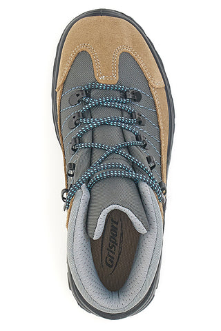Beige und graue Trekkingstiefel mit Profilsohle. Artikelnummer: 13342S42